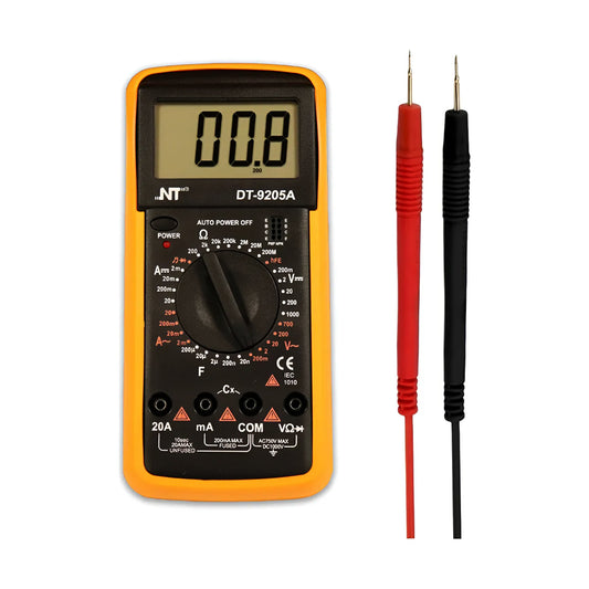 Multímetro Digital Profesional NT DT-9205A: Diagnóstico Preciso y Confiable