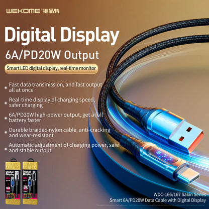 Cable de carga rápida con Pantalla Digital Sakin (PD20W)