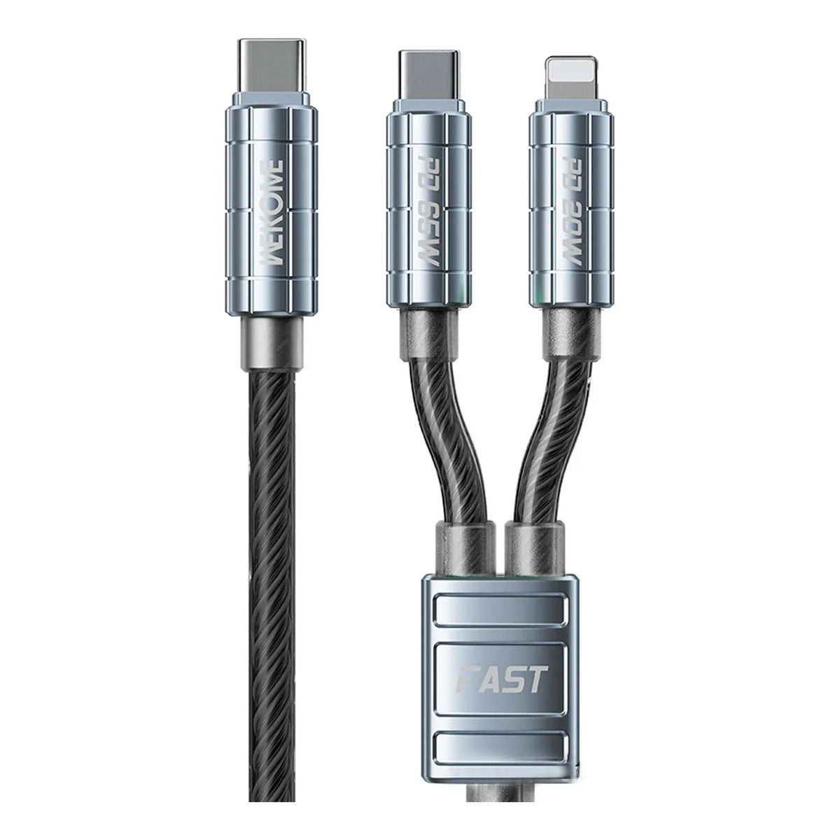 Cable de Carga Rápida 2 en 1 Wekome Vanguard II Aleación de Zinc