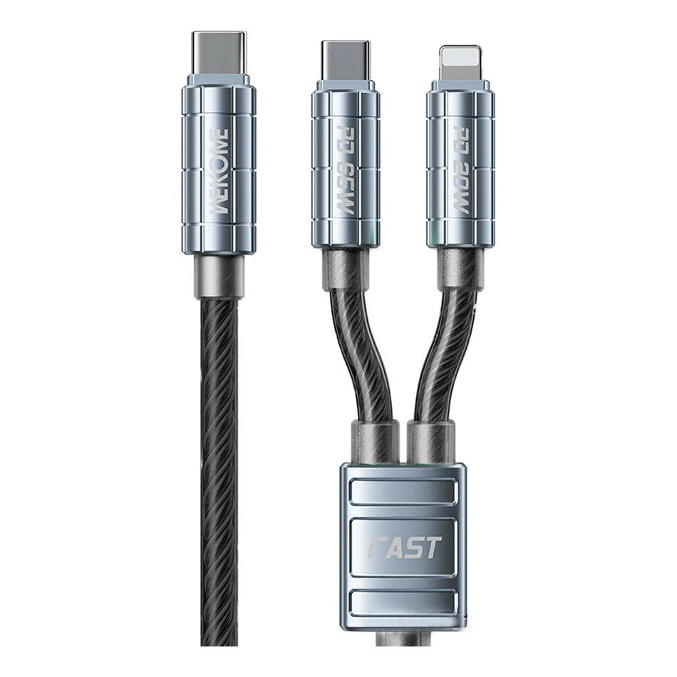 Cable de Carga Rápida 2 en 1 Wekome Vanguard II Aleación de Zinc