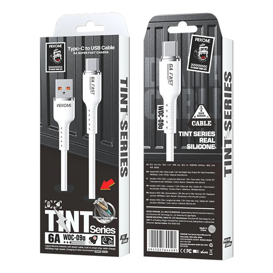 Cable de Datos 6A de Silicona Real Wekome Tintt WDC-09A