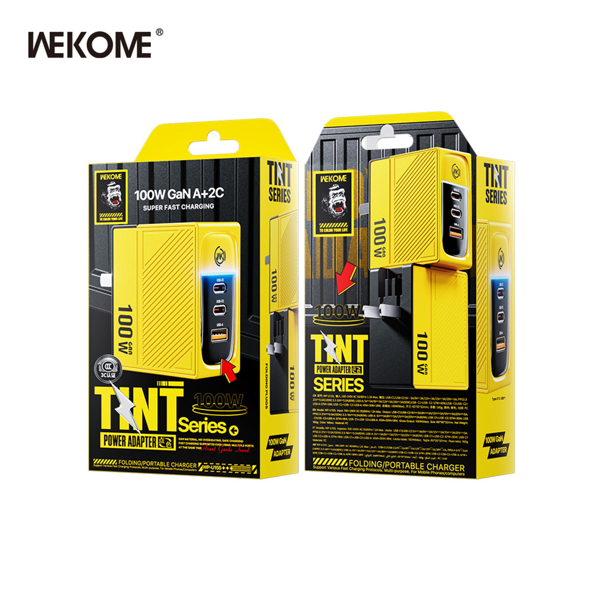 Cargador WP-U115 100W – ¡Potencia Absoluta en Formato Compacto!