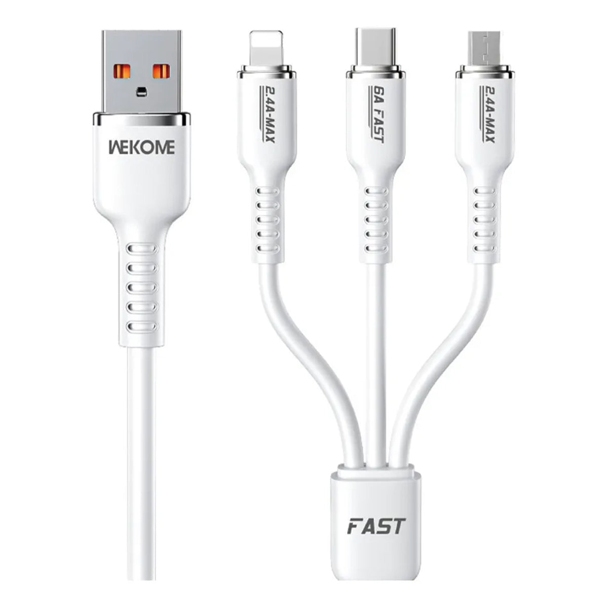 Cable de Carga Super Rápida 3 en 1 de Silicona 66W