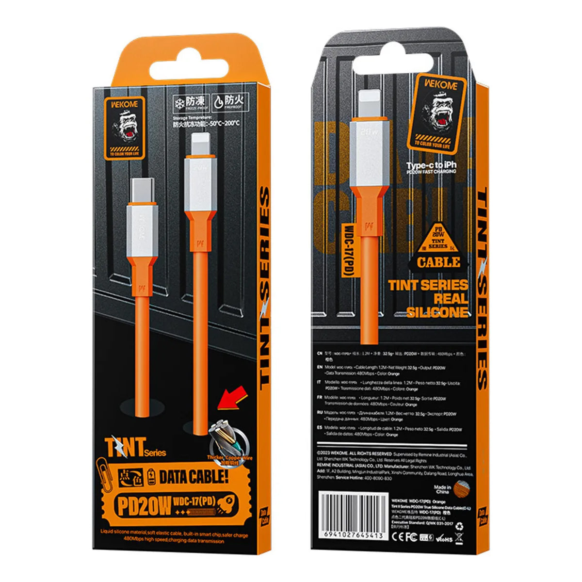 Cable de Datos PD20W de Silicona Serie Tint Ii WDC-17PD