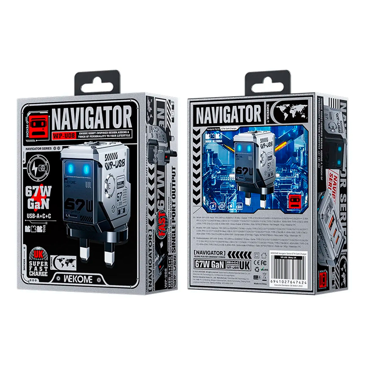 Cargador GaN 67W Navigator WP-U08
