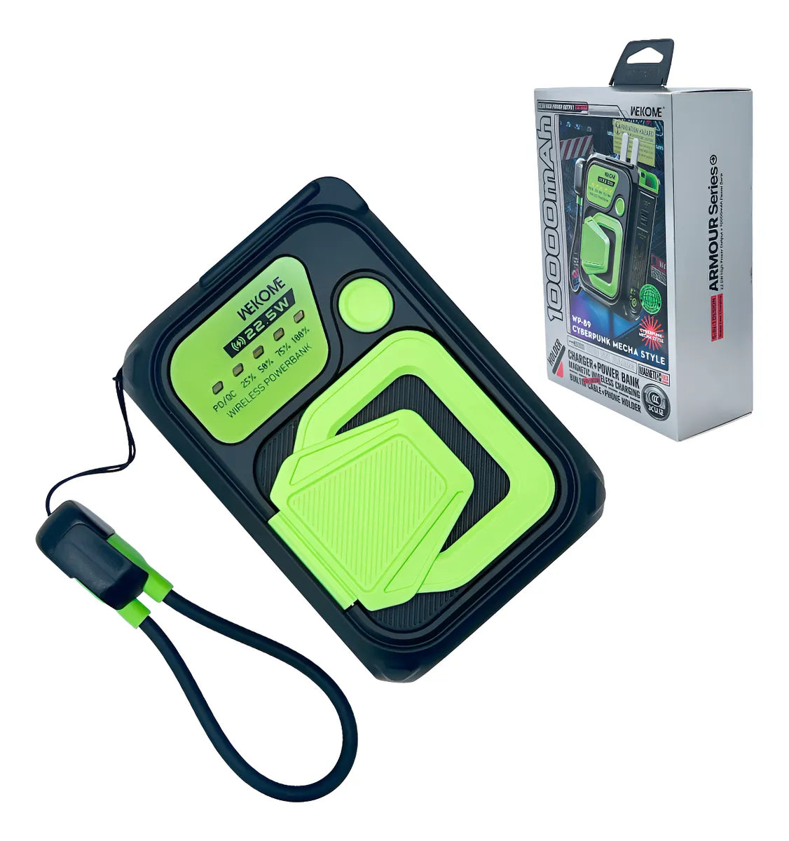 Power Bank Wekome Wp-89 10000mah 22.5w + Carga Magnética