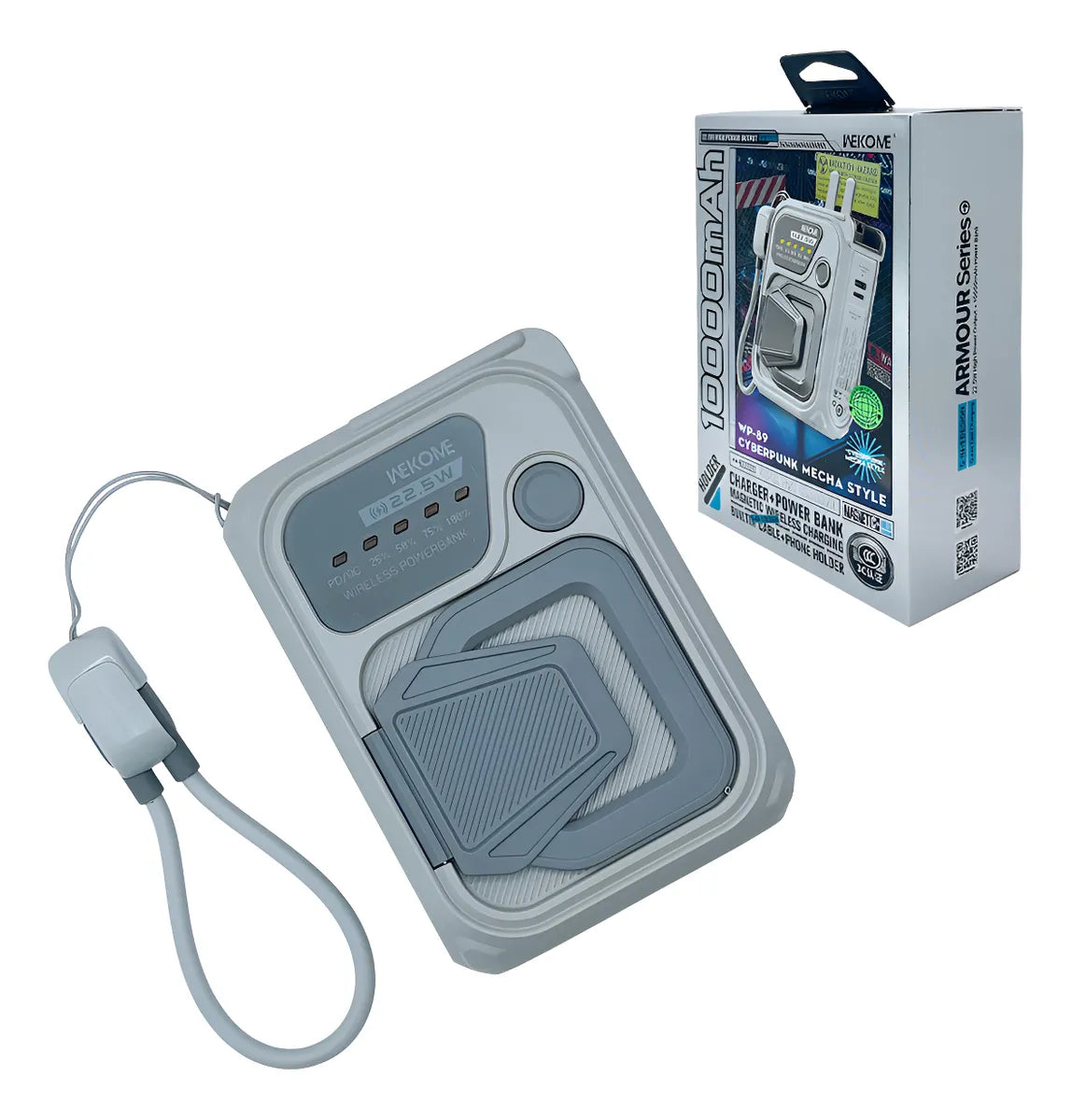 Power Bank Wekome Wp-89 10000mah 22.5w + Carga Magnética