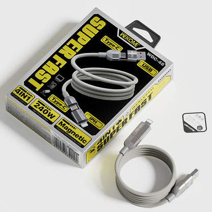 Cable Magnético WEKOME WDC-48 – 240W de ¡Potencia Extrema y Conexión Instantánea!