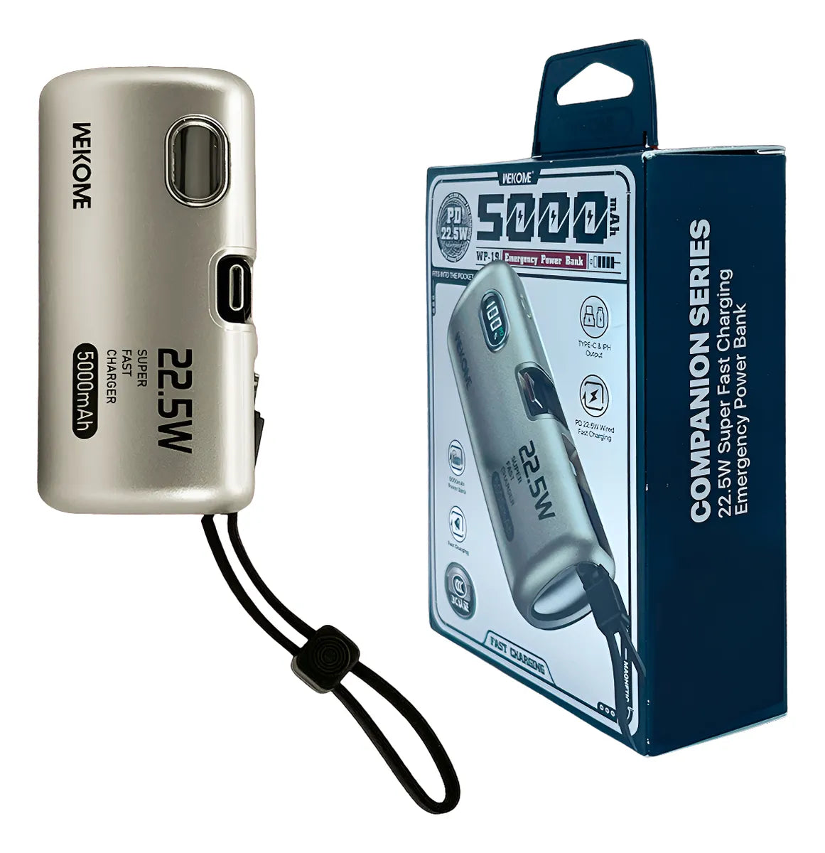 Power Bank Wekome WP-19 5000mah Carga Rápida Portatil