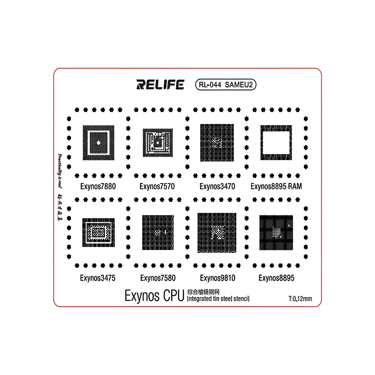 Stencil BGA Relife SAMEU2 Exynos