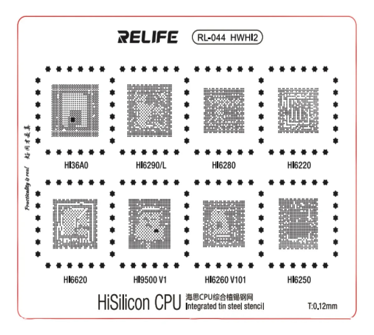 STENCIL 0.12MM Relife RL-044 HWHI2