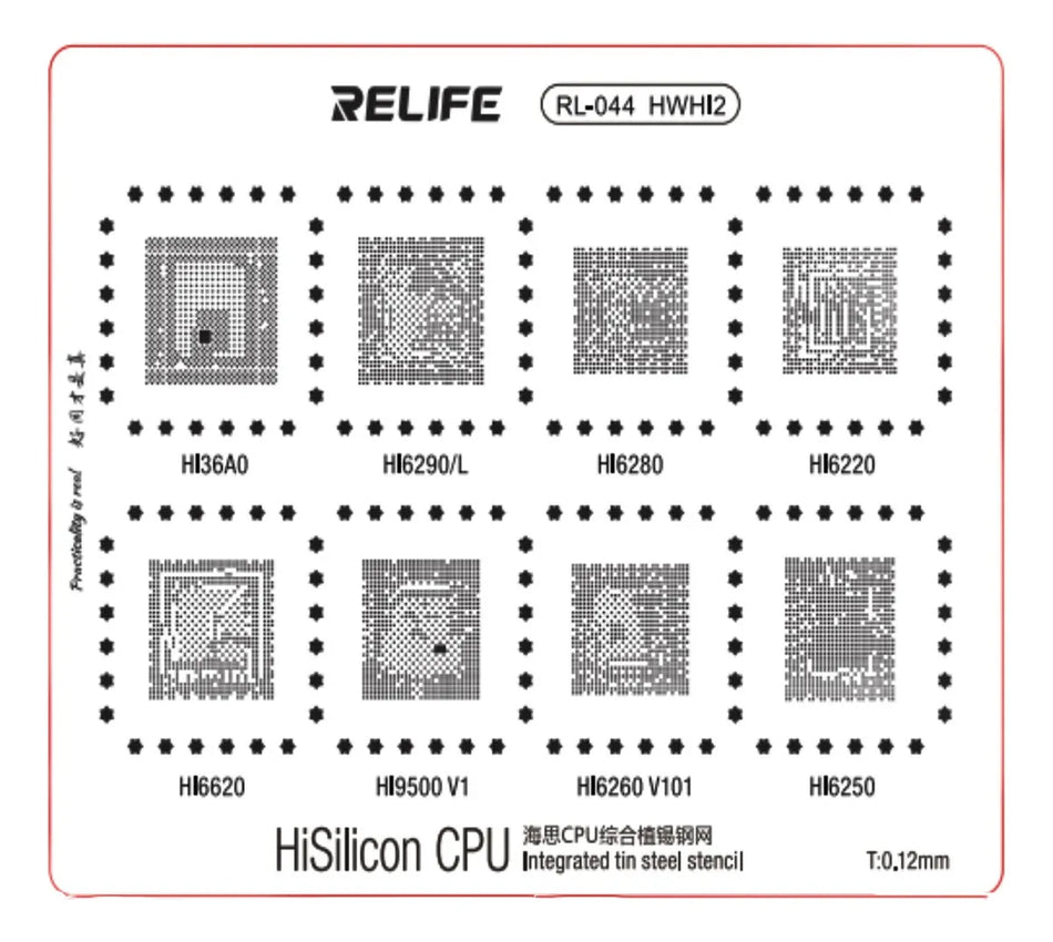 STENCIL 0.12MM Relife RL-044 HWHI2