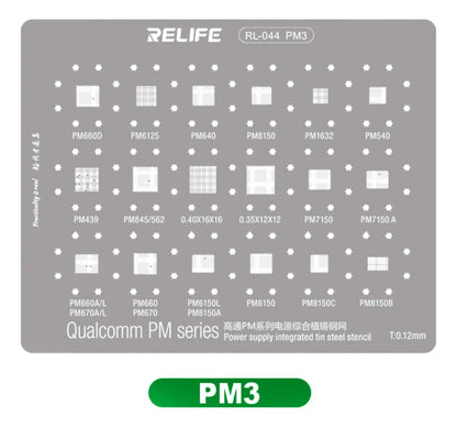 STENCIL 0.12MM Relife RL-044 PM3 Qualcomm PM series