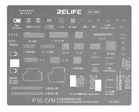 Stencil Relife RL-044IP reparación de pantalla iPhone 6s a 15