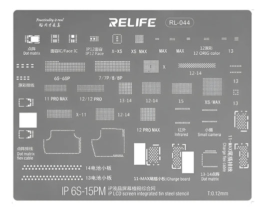 Stencil Screen Repair Comp. IP6S-15/13/11/12 Relife RL-044IP