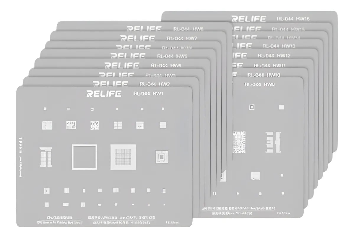 Stencil 16 Piezas Relife RL-044 HW series CPU