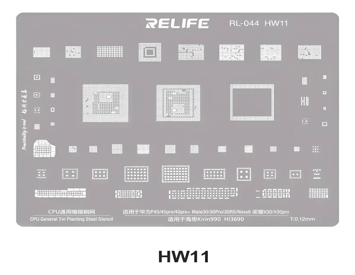 STENCIL0.12 HW11 Kirin990 HI3690 CPU BGA RELIFE RL-044