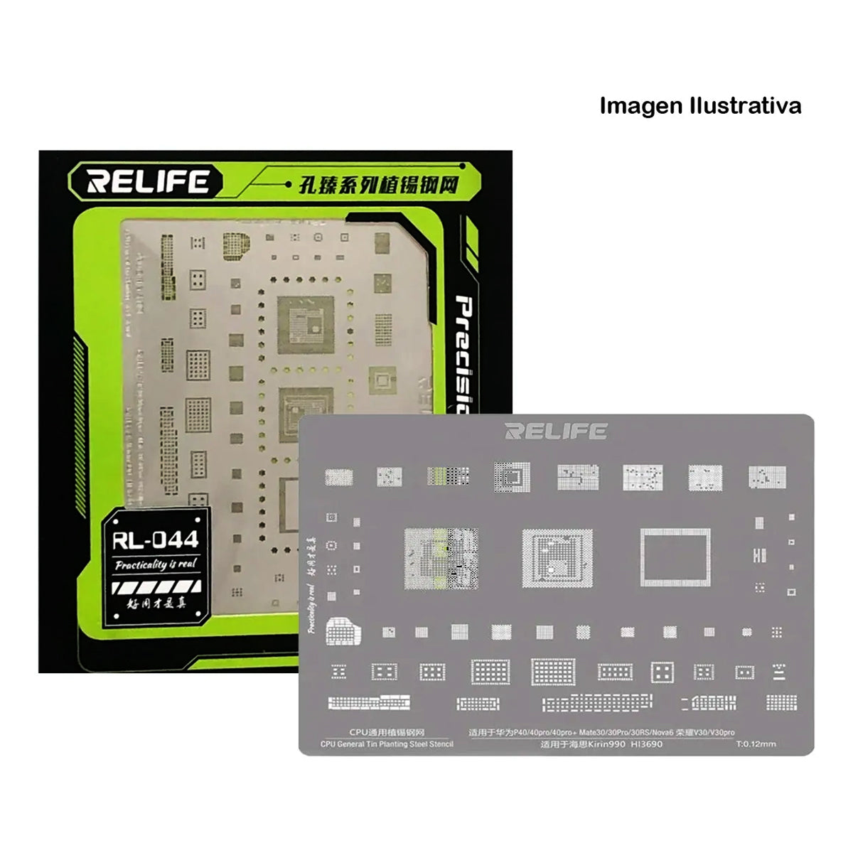 Stencil de Precisión Relife RL-044 HW14: Reballing Maestro para Dimensity 720/800