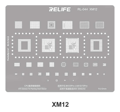 STENCIL 0.12MM Relife RL-044 XM12 Qualcomm Snapdragon 865 SM8250