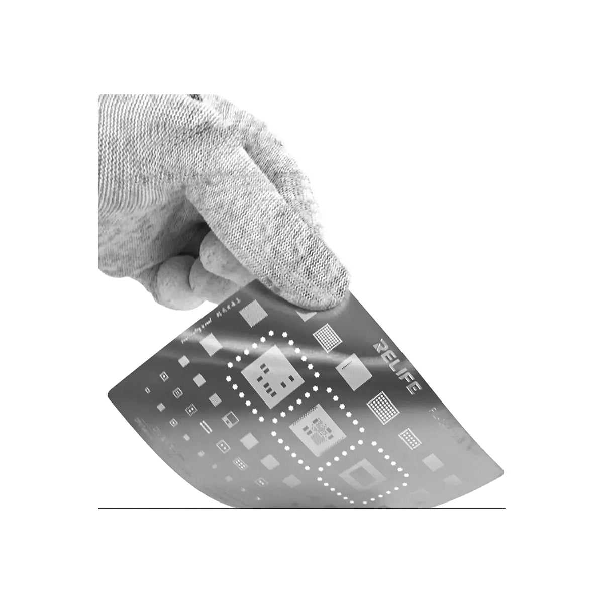 Stencil de reballing RELIFE IPZ6 - detalle de perforación