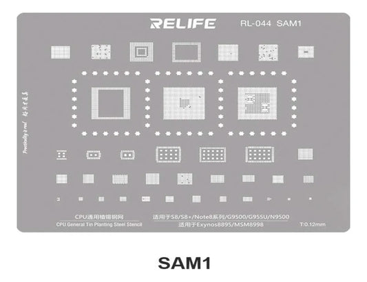 Stencil 0.12MM RELIFE RL-044 SAM1 Exynos8895 Qualcomm Snapdragon835/MSM8998 CPU