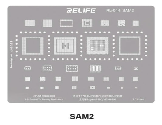 STENCIL 0.12MM RELIFE RL-044 SAM2 Exynos8890 Qualcomm Snapdragon 820/MSM8996 CPU
