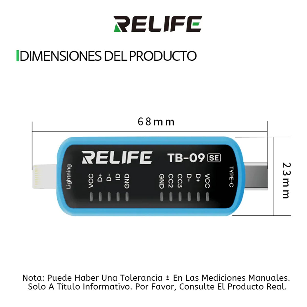 Probador de Puerto de Carga RELIFE TB-09 SE – ¡Diagnóstico Pro sin Abrir el Equipo!