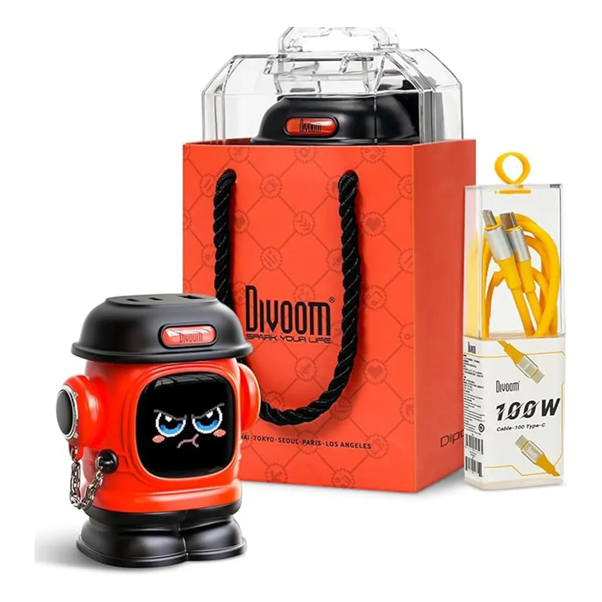 Cargador Multi-puerto Divoom Dipow-65 GaN – Potencia 65W y Diseño Plegable
