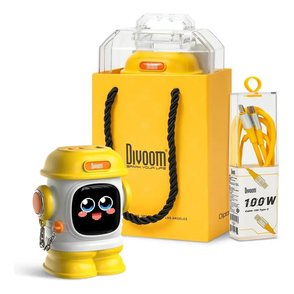 Cargador Multi-puerto Divoom Dipow-65 GaN – Potencia 65W y Diseño Plegable