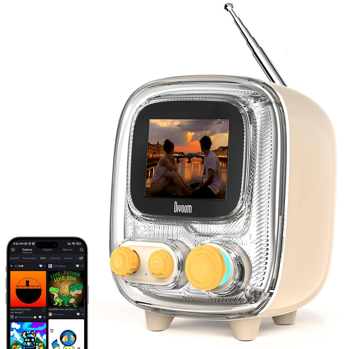 Divoom Tivoo-2 – Altavoz Retro & Álbum de Fotos Inteligente