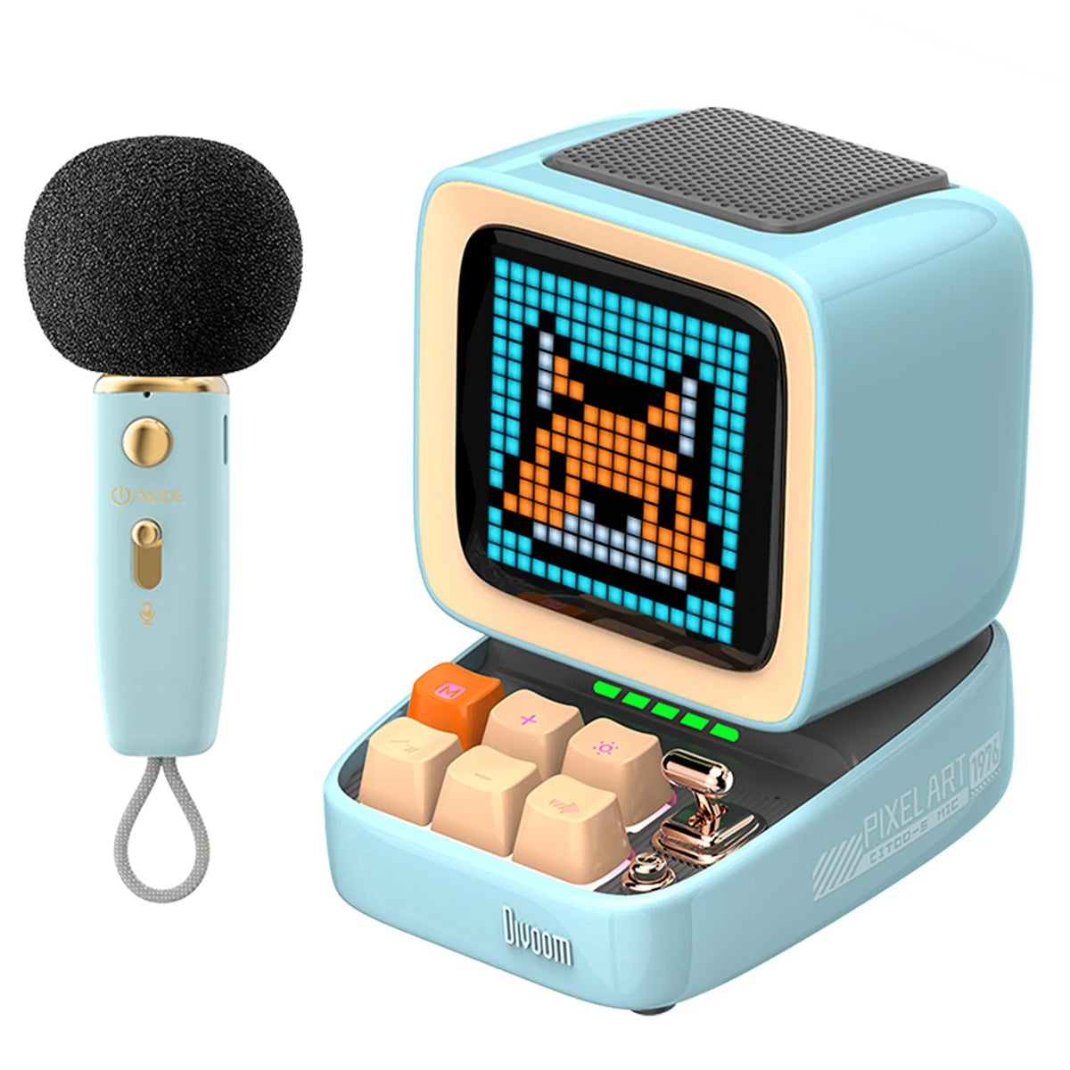 Divoom Ditoo 5-Mic – Altavoz Bluetooth Retro con Karaoke y Pixel Art