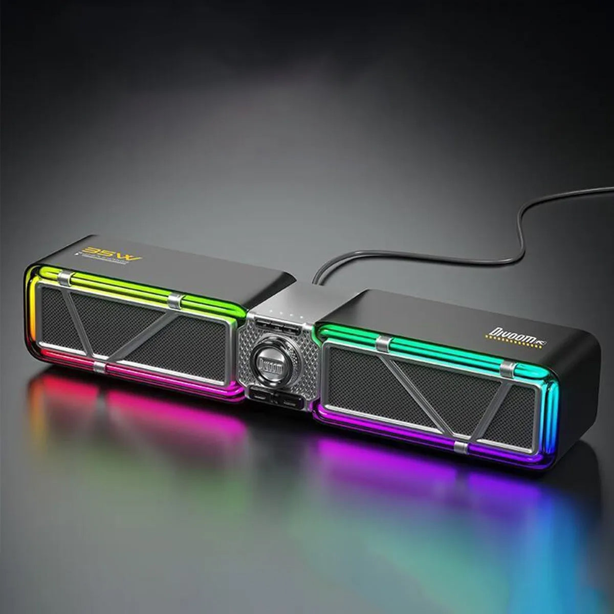 Divoom D-BASE – Barra de Sonido Portátil con Bajos Profundos