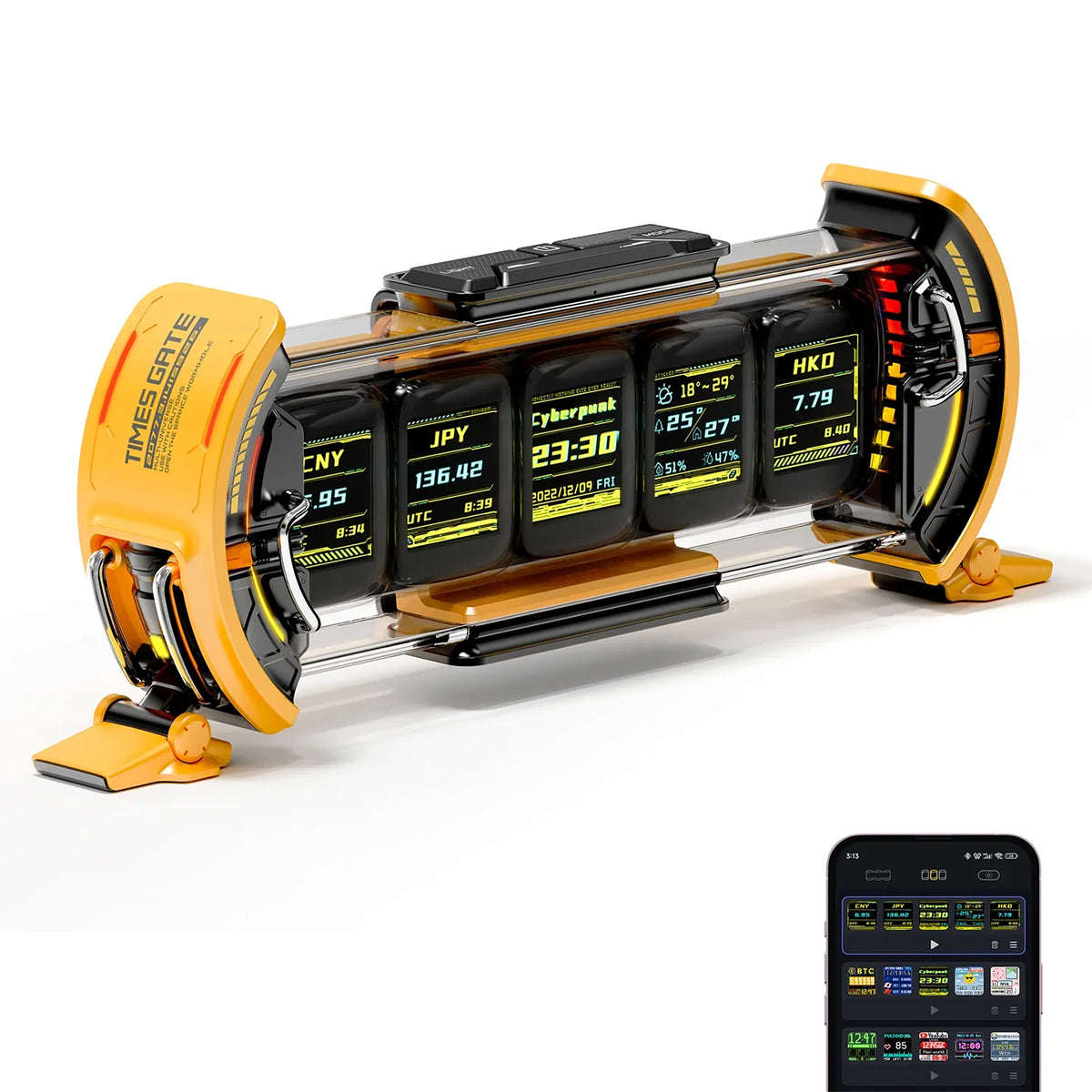 Divoom Times Gate – Reloj Inteligente y Monitor de Datos Cyberpunk