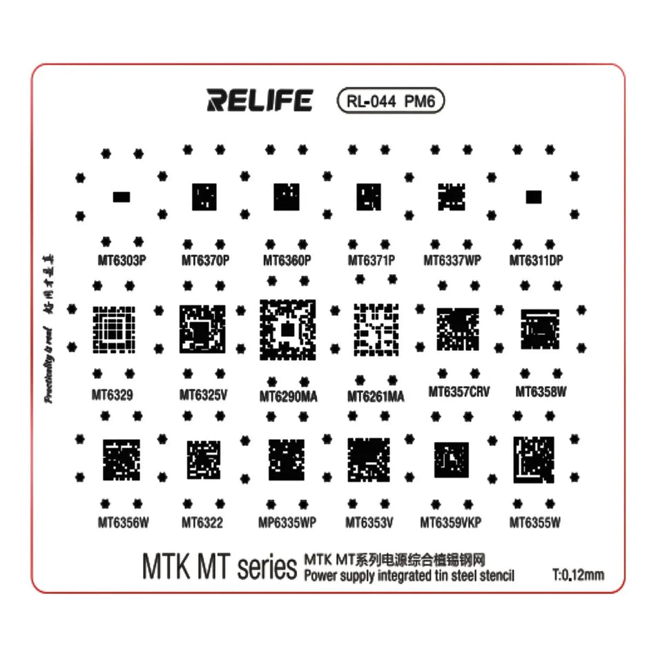 Stencil MKT MT Series Relife RL-044 PM6