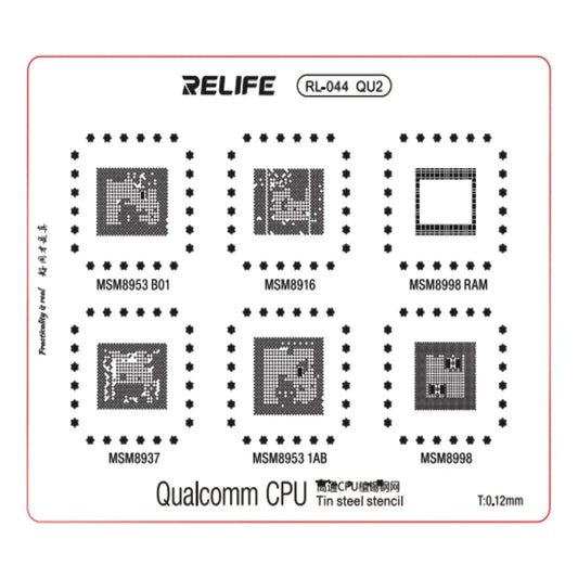Stencil Relife RL-044 QU2 para CPU Qualcomm