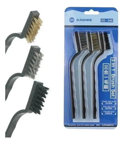 Kit de Cepillos Sunshine SS-046 - Plata/Dorada + Anti estática