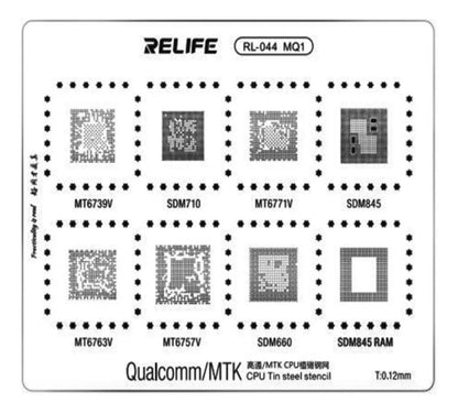 Stencil 0.12MM Relife RL-044 MQ1 Qualcomm MTK CPU