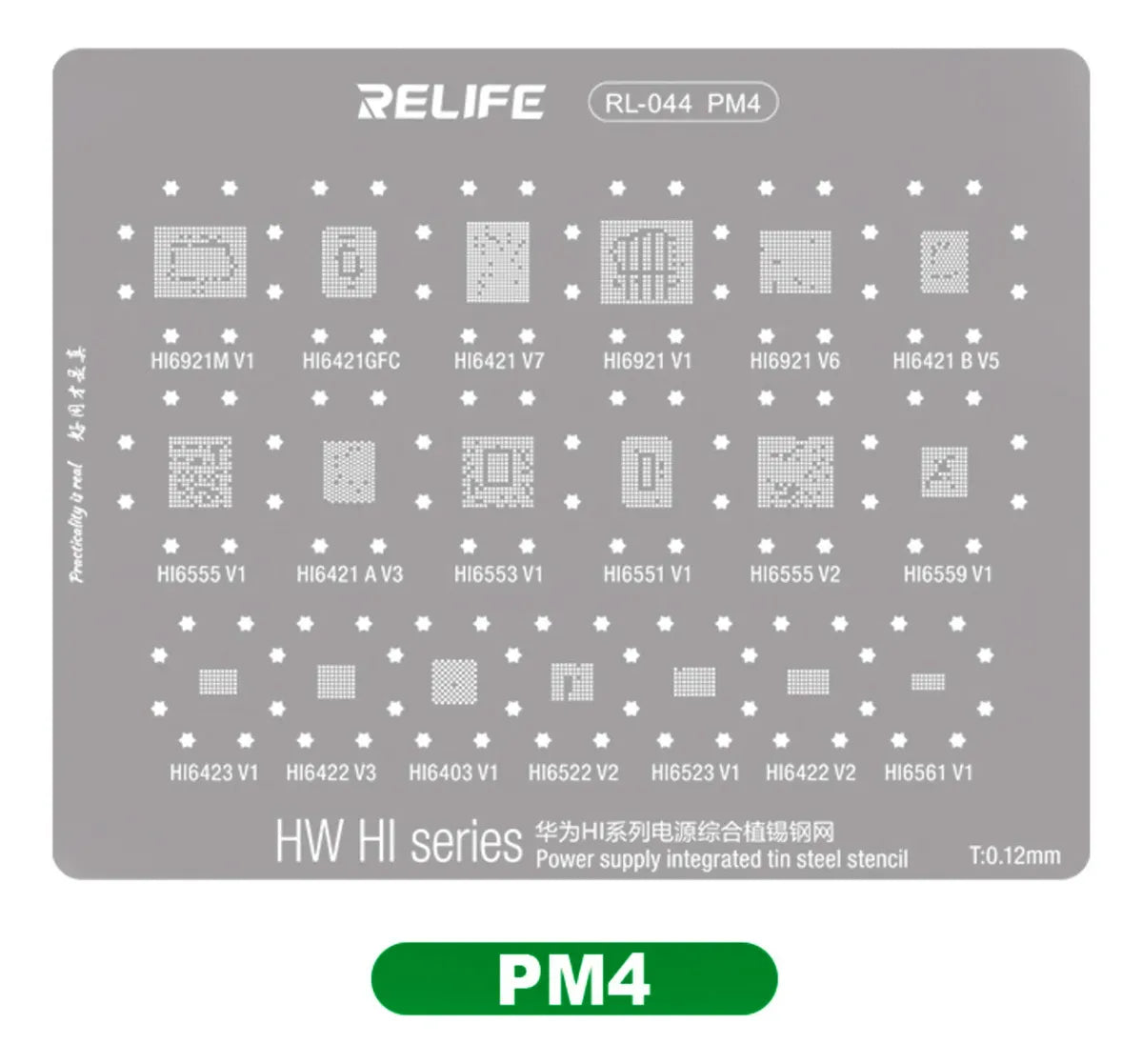 STENCIL 0.12MM Relife RL-044 PM4 Huawei HI series