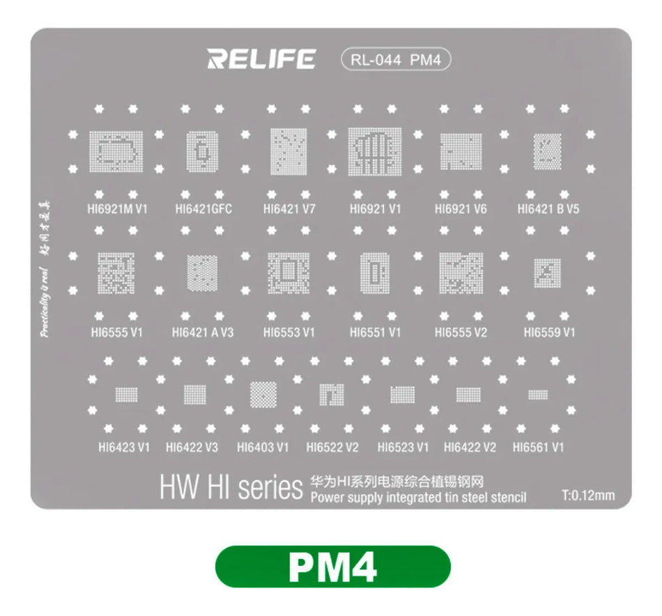 STENCIL 0.12MM Relife RL-044 PM4 Huawei HI series