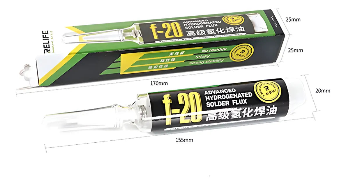 Pasta de Soldadura Flux en Jeringa Transparente Relife F-20