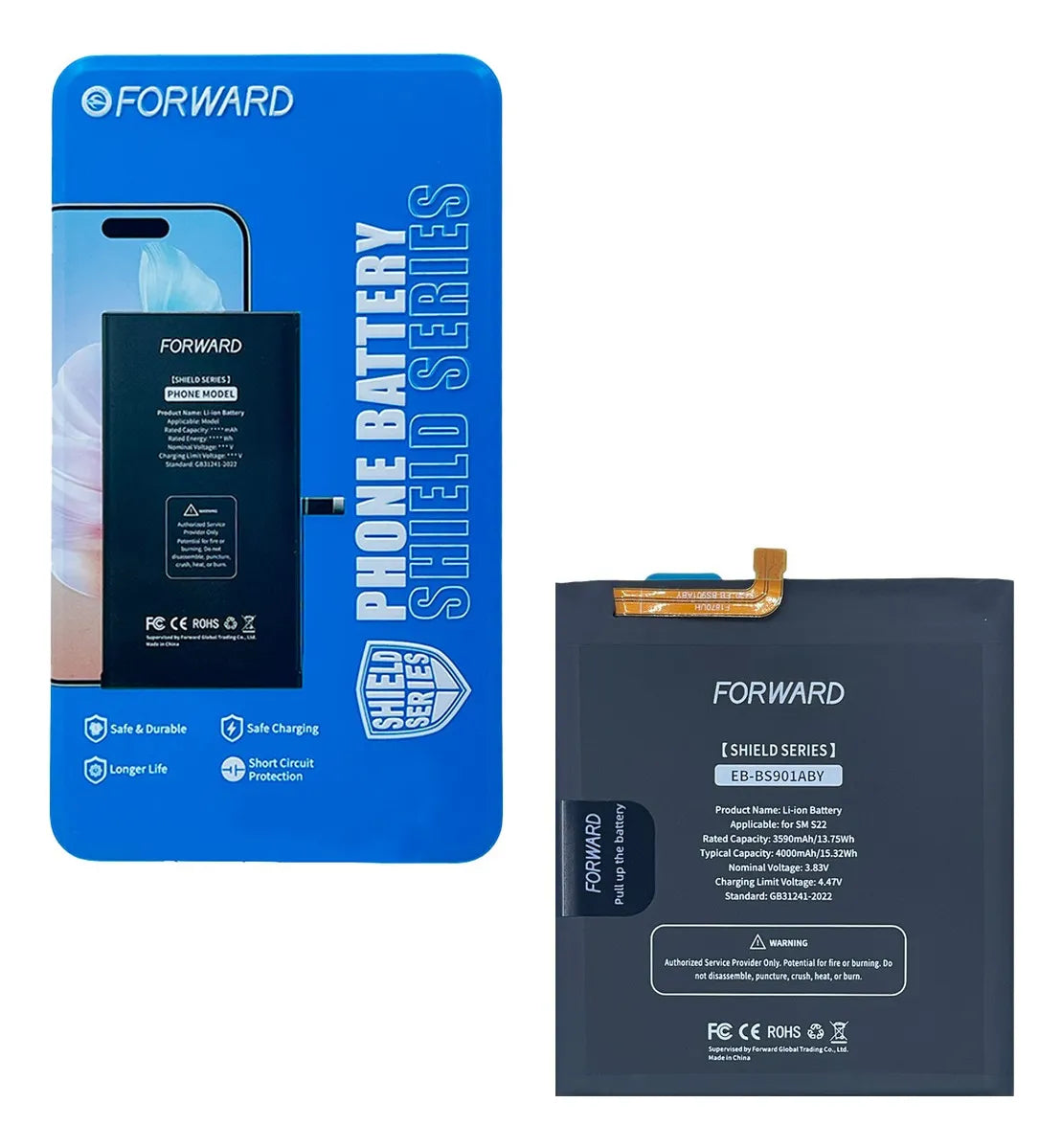 Batería compatible con Samsung S22 EB-BS901ABY - Forward