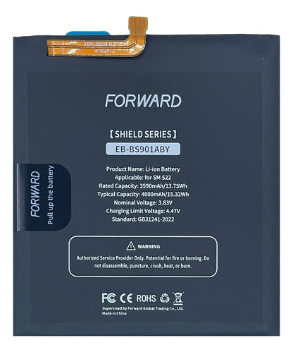 Batería compatible con Samsung S22 EB-BS901ABY - Forward