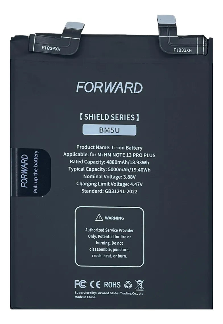Batería compatible con Redmi Note 13 Pro Plus BM5U - Forward