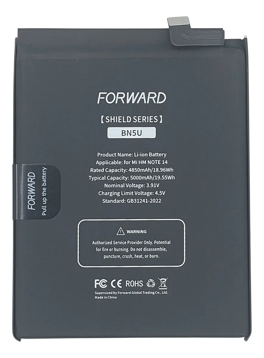 Batería compatible con Redmi Note 14 5G BN5U - Forward