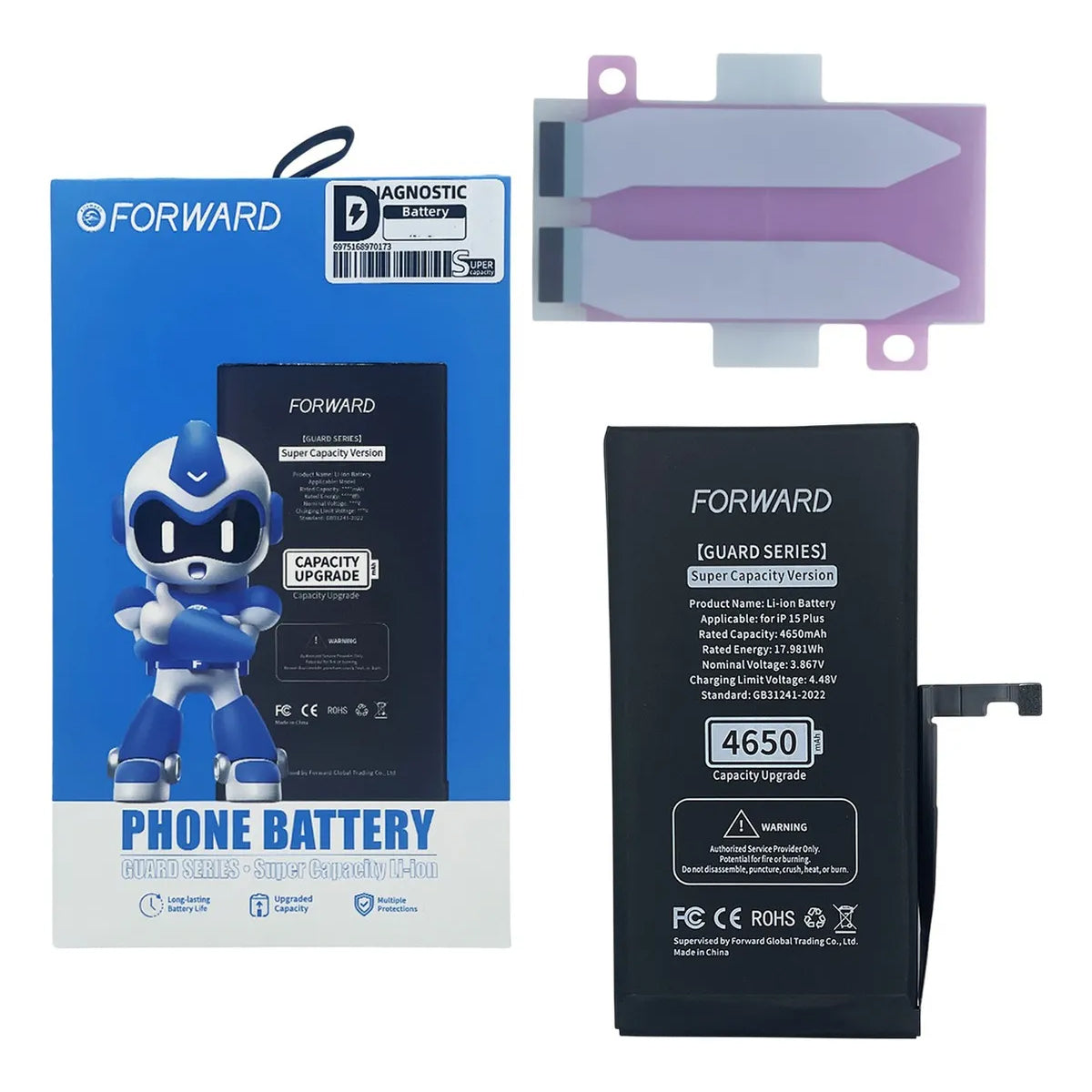 Batería Forward Premium Autoprogramable compatible con iPhone Serie 15