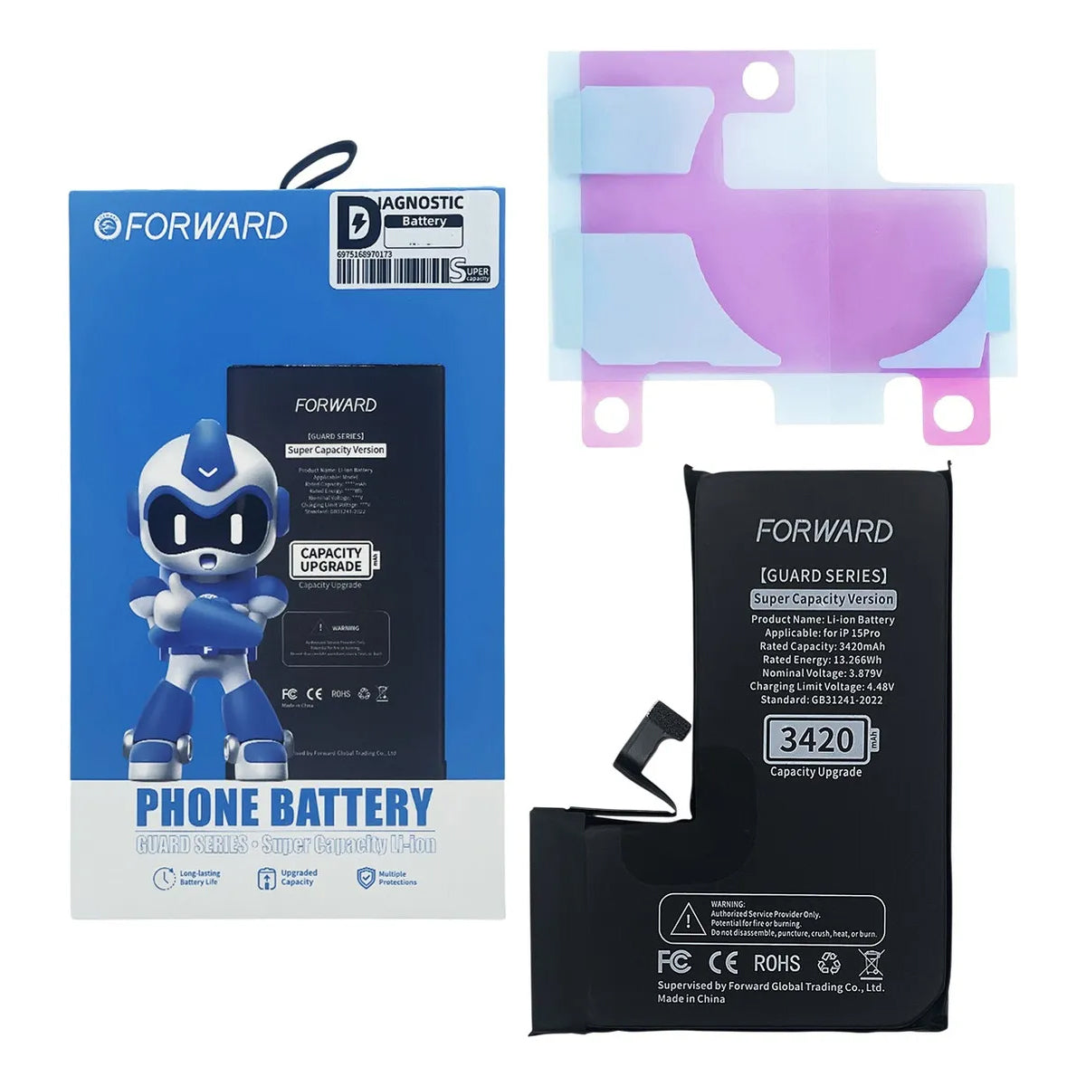 Batería Forward Premium Autoprogramable compatible con iPhone Serie 15