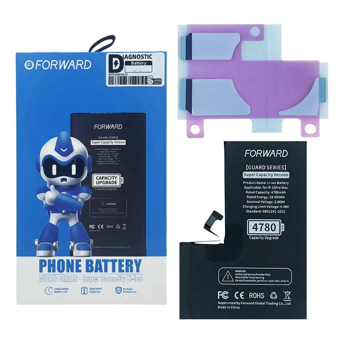 Batería Forward Premium Autoprogramable compatible con iPhone Serie 15