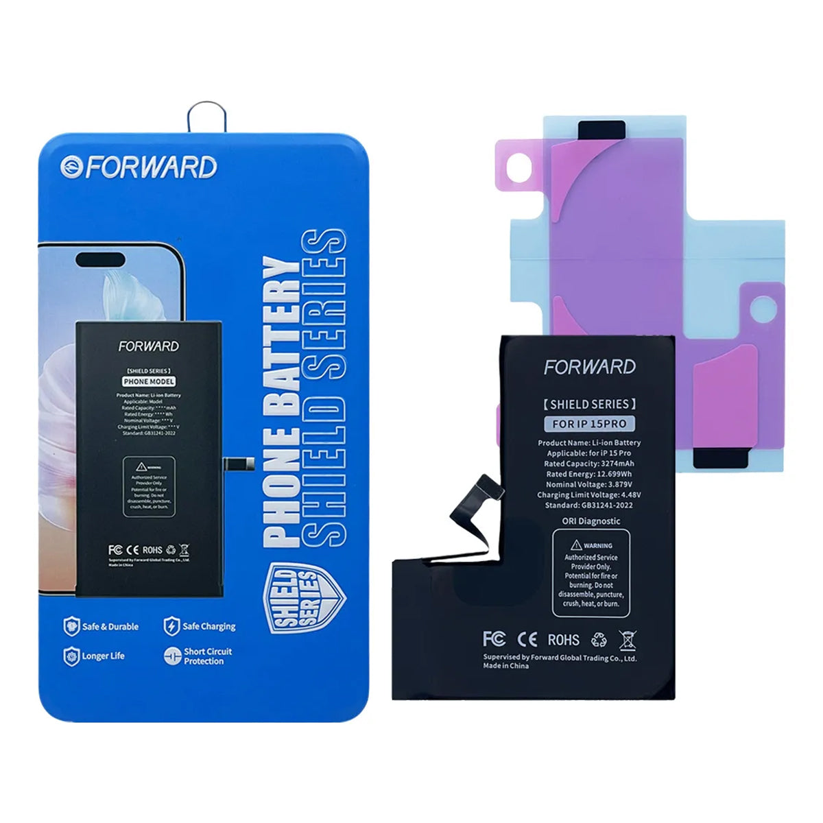 Batería Forward Autoprogramable compatible con iPhone Serie 15 – Calidad Genuine New