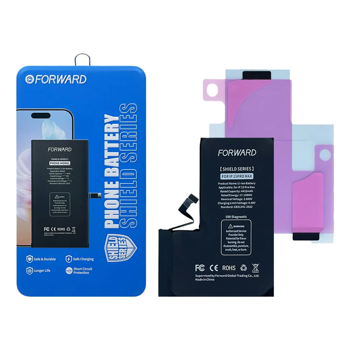 Batería Forward Autoprogramable compatible con iPhone Serie 15 – Calidad Genuine New