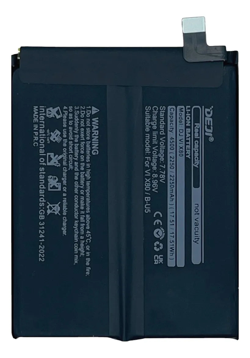 Bateria compatible con Vivo X80 B-U5 V2183A Deji
